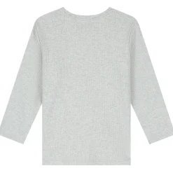 Shirts & Blouses|Shirts & Blouses*Prénatal peuter shirt lange mouwen effen grijs Dark Brown Melange