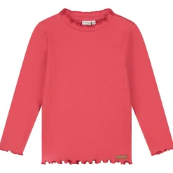 Shirts & Blouses|Shirts & Blouses*Prénatal peuter shirt lange mouwen effen rood Fuchsia Red