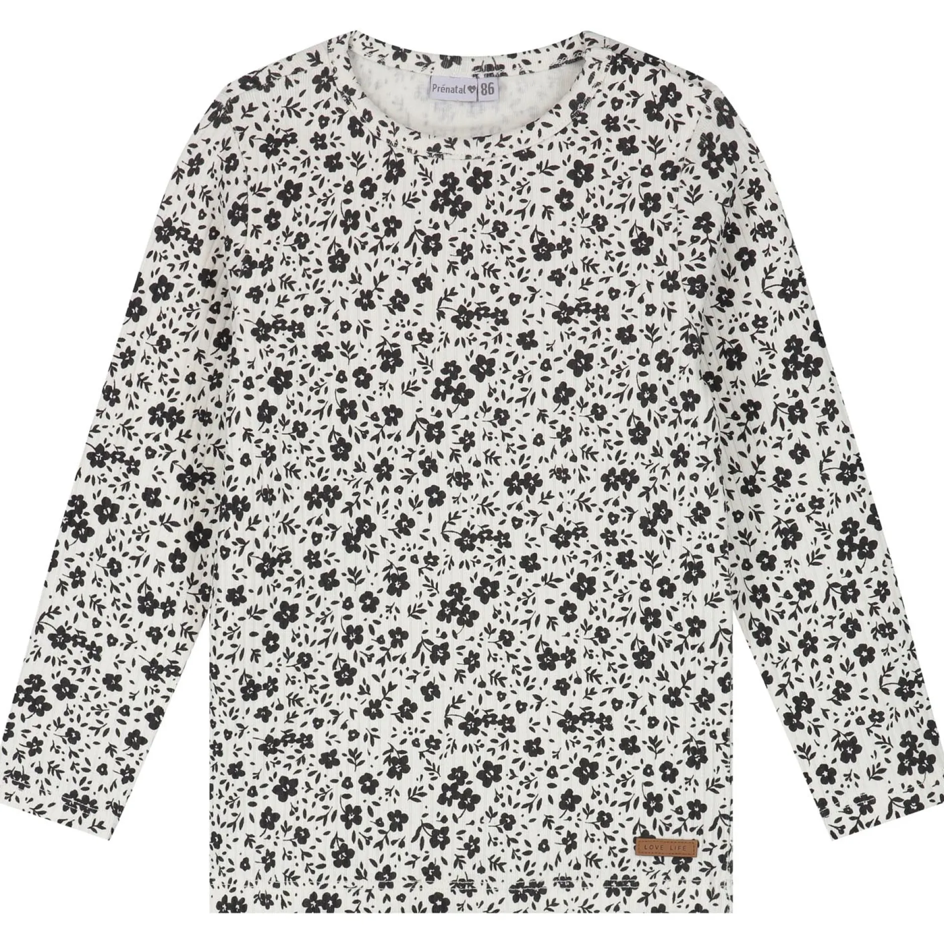 Shirts & Blouses|Shirts & Blouses*Prénatal peuter shirt lange mouwen bloemen multi Dark Off-White