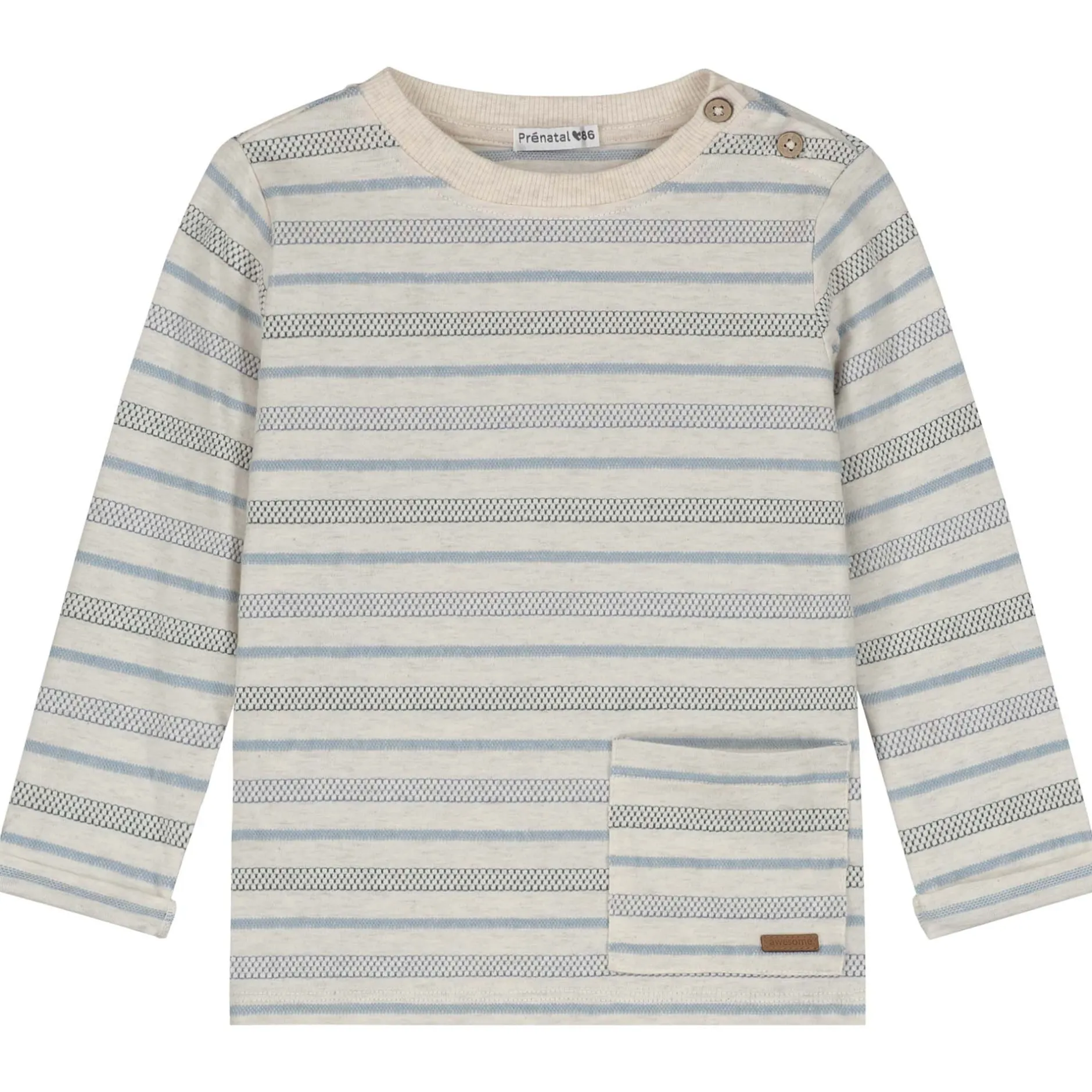 Shirts & Blouses|Shirts & Blouses*Prénatal peuter shirt lange mouwen multi Soft Brown Melange