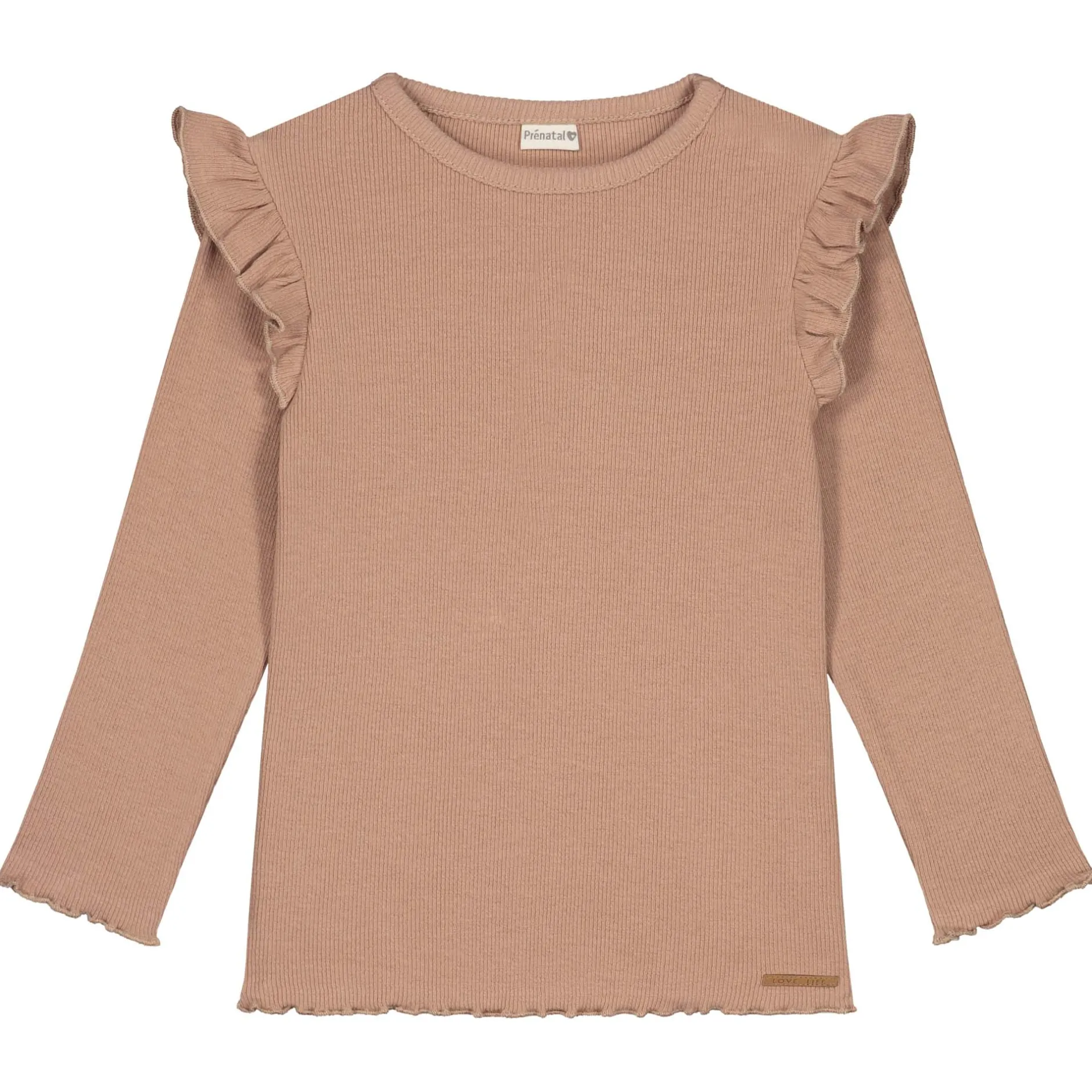 Shirts & Blouses|Shirts & Blouses*Prénatal peuter shirt lange mouwen effen taupe Light Taupe Brown