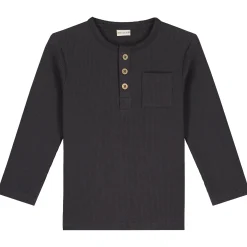Shirts & Blouses|Shirts & Blouses*Prénatal peuter shirt lange mouwen effen antraciet Dark Stone Grey