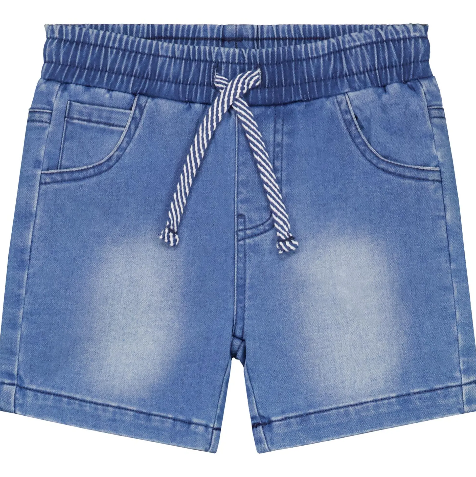 Broeken & Tuinbroeken|Broeken & Leggings*Prénatal peuter short effen blauw Mid Blue Denim