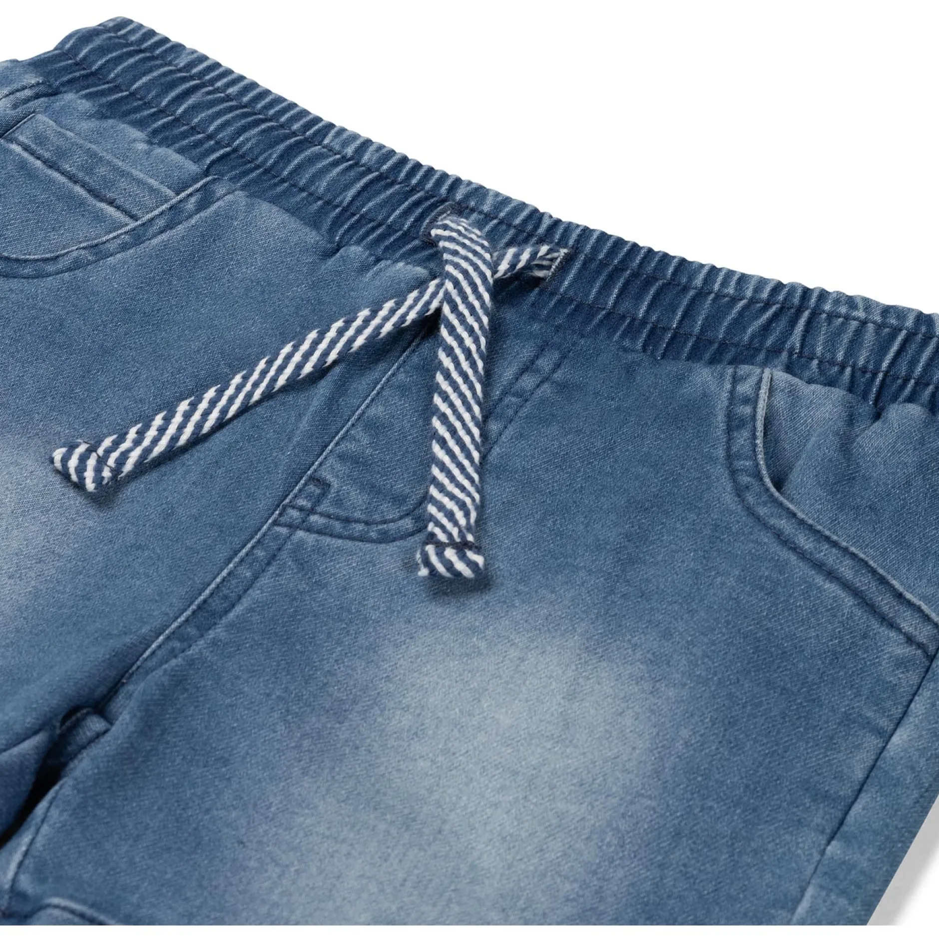 Broeken & Tuinbroeken|Broeken & Leggings*Prénatal peuter short effen blauw Mid Blue Denim