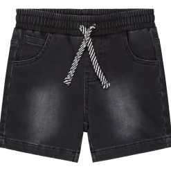 Broeken & Tuinbroeken|Broeken & Leggings*Prénatal peuter short effen zwart Black Denim