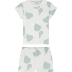 Pyjama's|Pyjama's*Prénatal peuter shortama 2 stuks mint Ivoor Wit