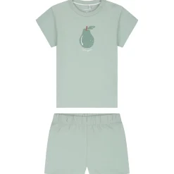 Pyjama's|Pyjama's*Prénatal peuter shortama 2 stuks mint Ivoor Wit