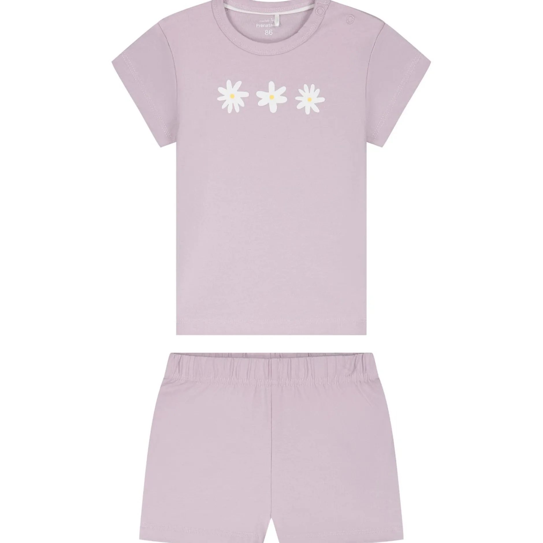 Pyjama's|Pyjama's*Prénatal peuter shortama 2 stuks paars Ivoor Wit