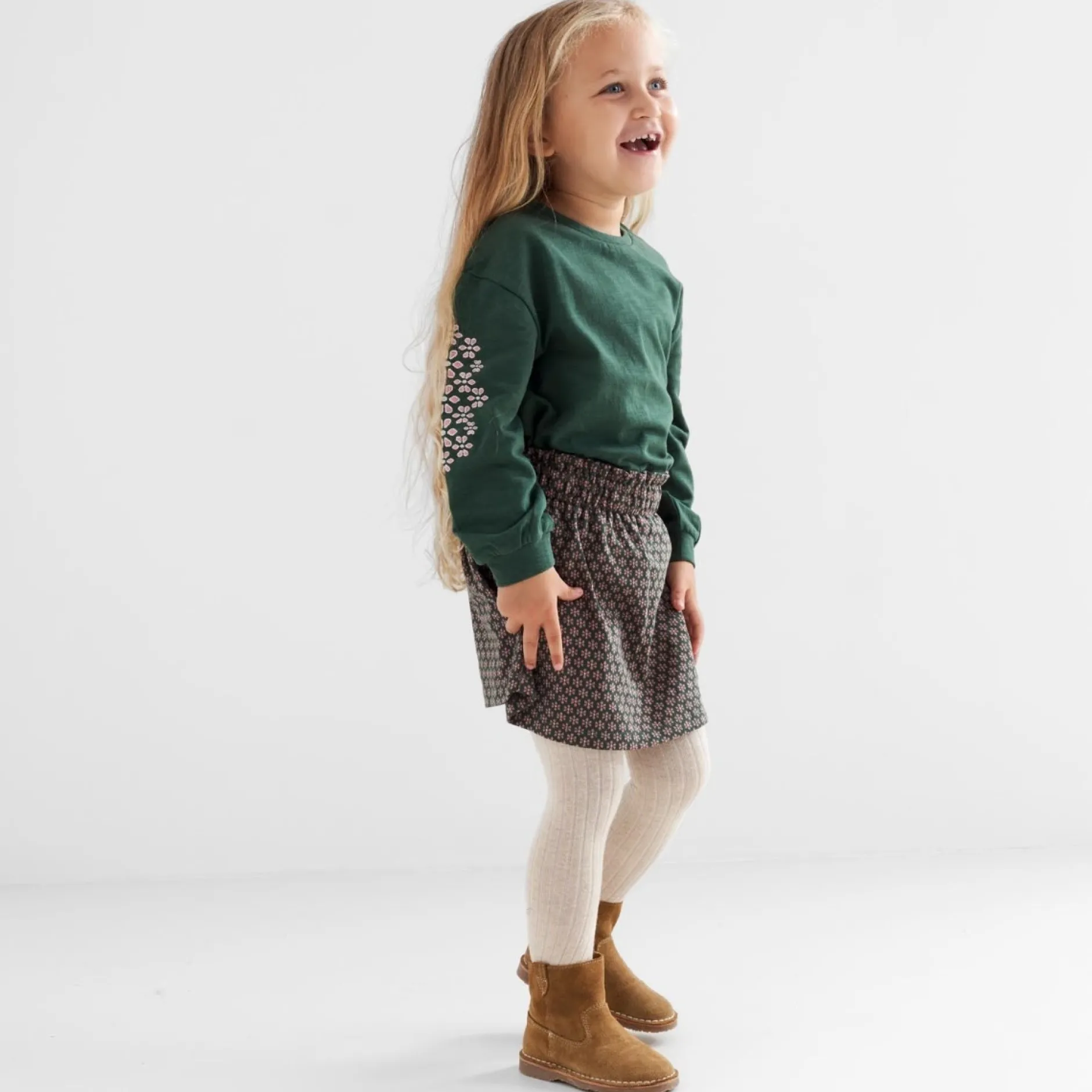 Truien & Vesten|Jurken & Rokken*Prénatal peuter sweater & rok Dark Bottle Green