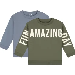 Truien & Vesten|Truien & Sweaters*Prénatal peuter sweater 2 stuks lange mouwen tekst Multi