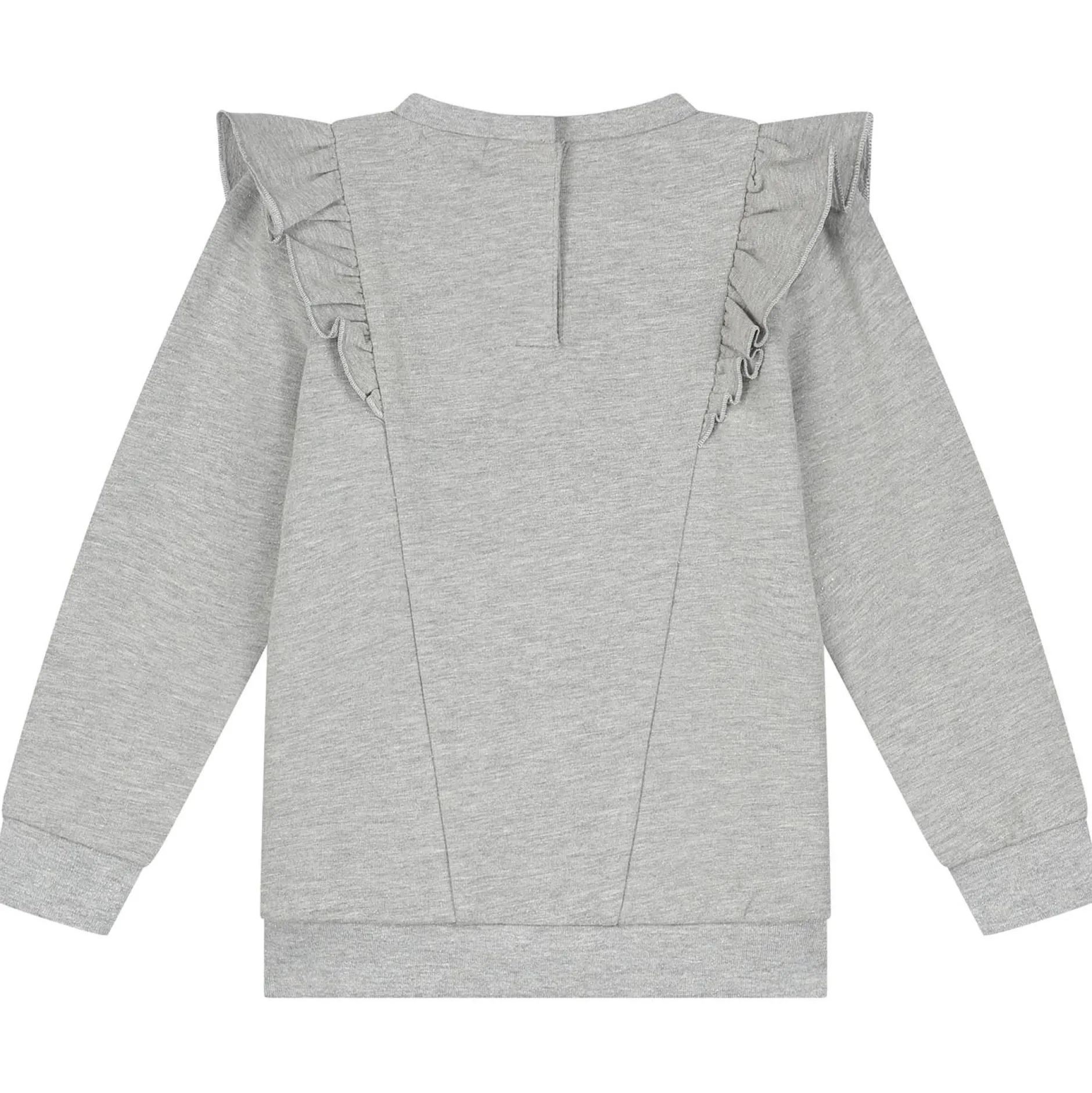 Truien & Vesten|Shirts & Blouses*Prénatal peuter sweater glitter lange mouwen melee grijs Light Stone Melange