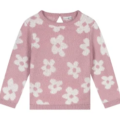 Truien & Vesten|Shirts & Blouses*Prénatal peuter sweater lange mouwen bloemen roze Light Pinkshade