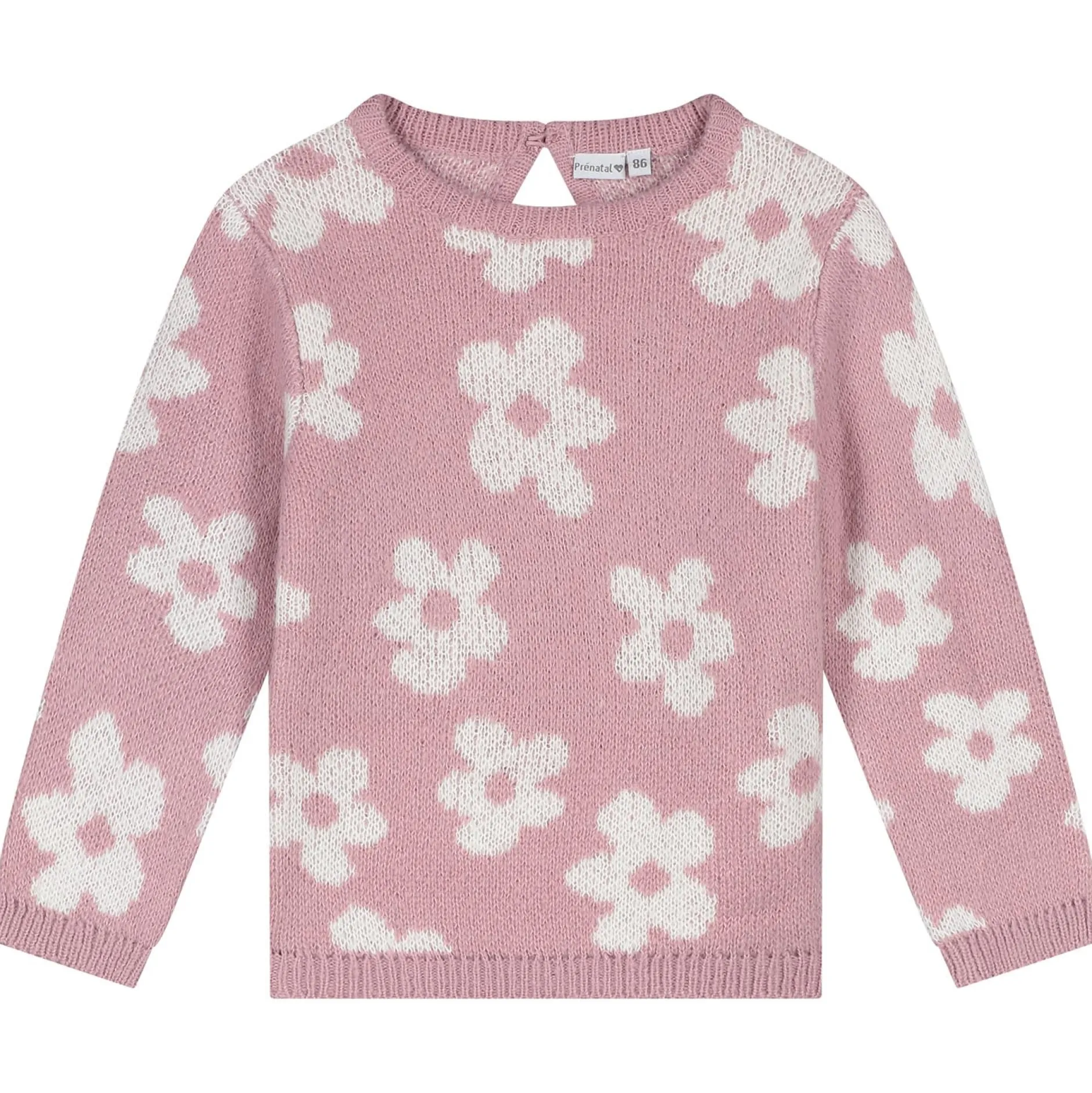Truien & Vesten|Shirts & Blouses*Prénatal peuter sweater lange mouwen bloemen roze Light Pinkshade
