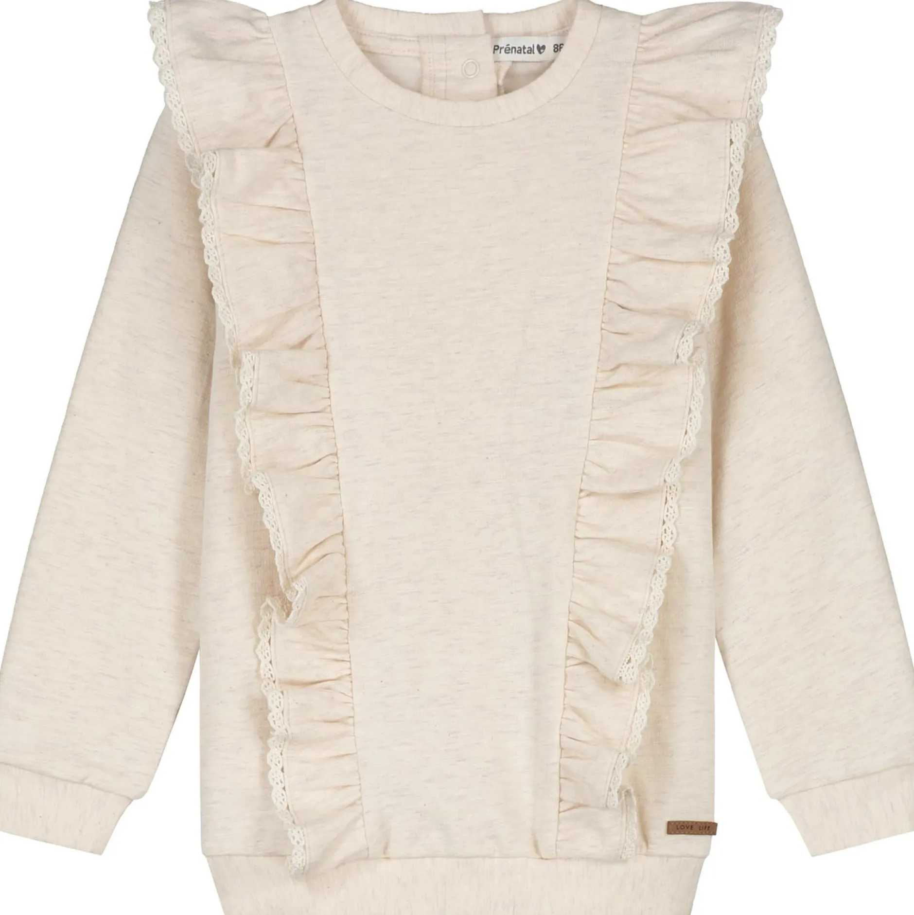 Truien & Vesten|Truien & Sweaters*Prénatal peuter sweater lange mouwen effen beige Light Brown Melange