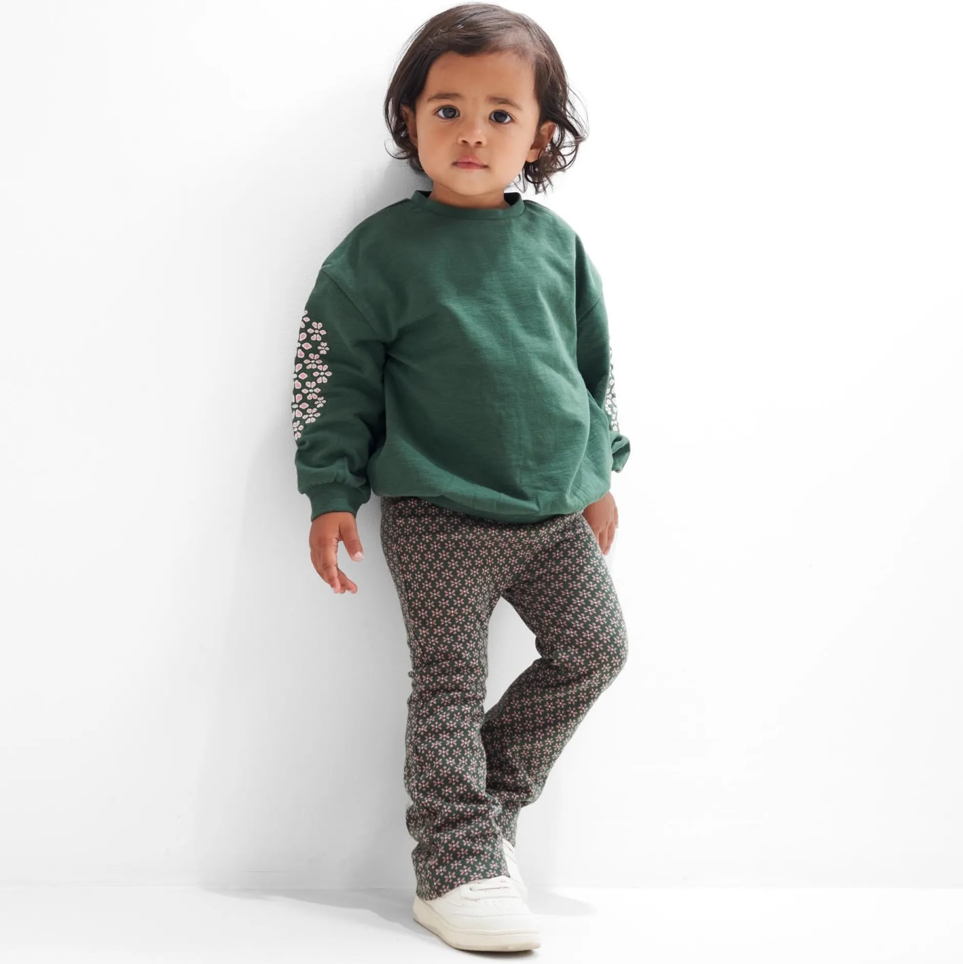 Truien & Vesten|Truien & Sweaters*Prénatal peuter sweater lange mouwen effen groen Dark Bottle Green