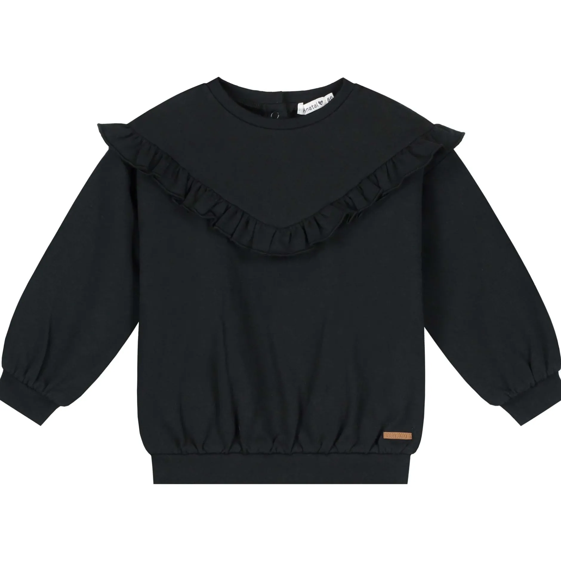 Truien & Vesten|Truien & Sweaters*Prénatal peuter sweater lange mouwen effen zwart Night Black