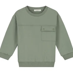 Truien & Vesten|Truien & Sweaters*Prénatal peuter sweater lange mouwen effen groen Light Khaki Green