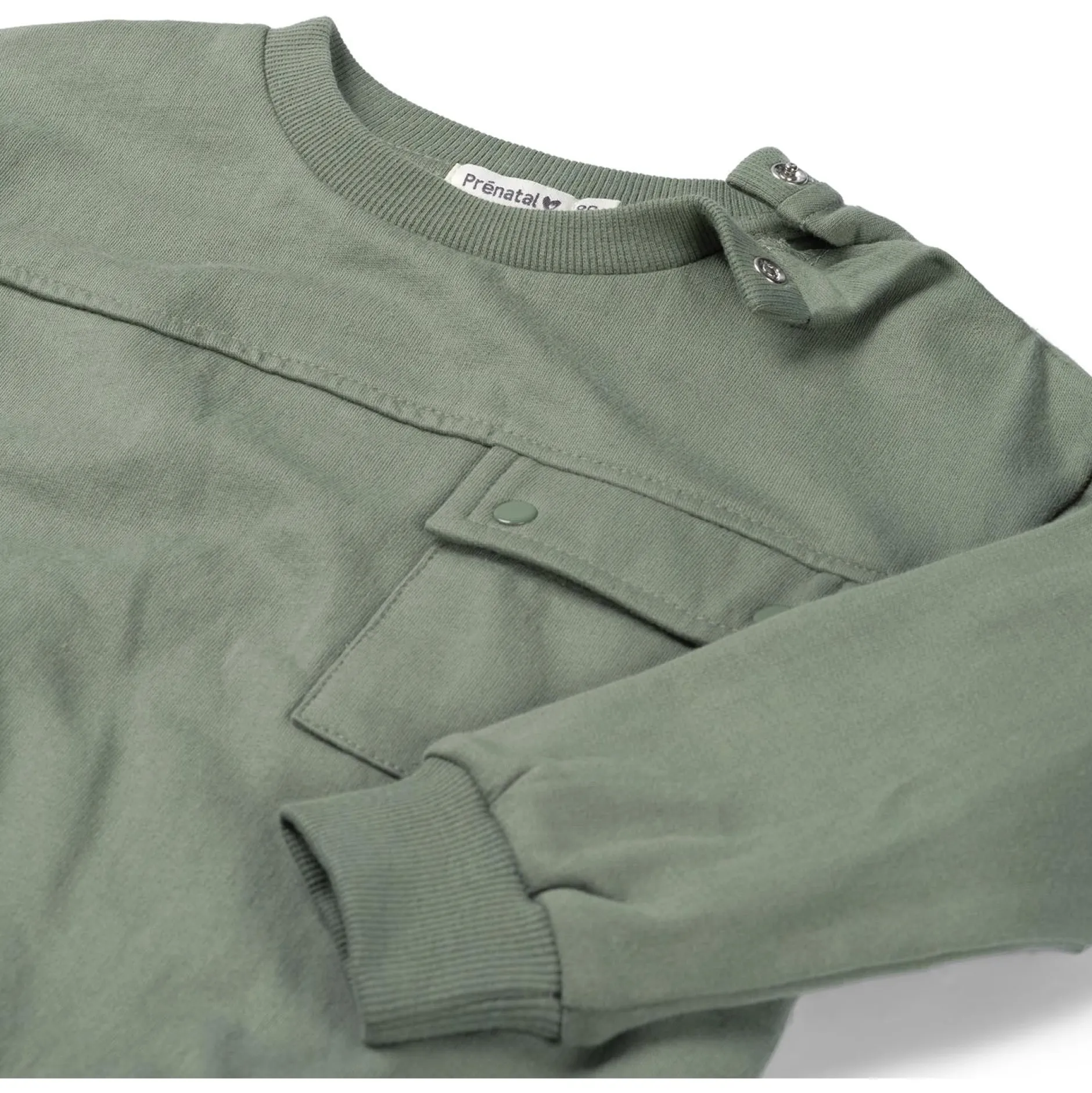 Truien & Vesten|Truien & Sweaters*Prénatal peuter sweater lange mouwen effen groen Light Khaki Green
