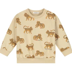 Truien & Vesten|Truien & Sweaters*Prénatal peuter sweater lange mouwen dierenprint multi Soft Bisquit