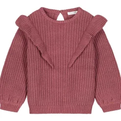 Truien & Vesten|Shirts & Blouses*Prénatal peuter sweater lange mouwen effen rood Rosered