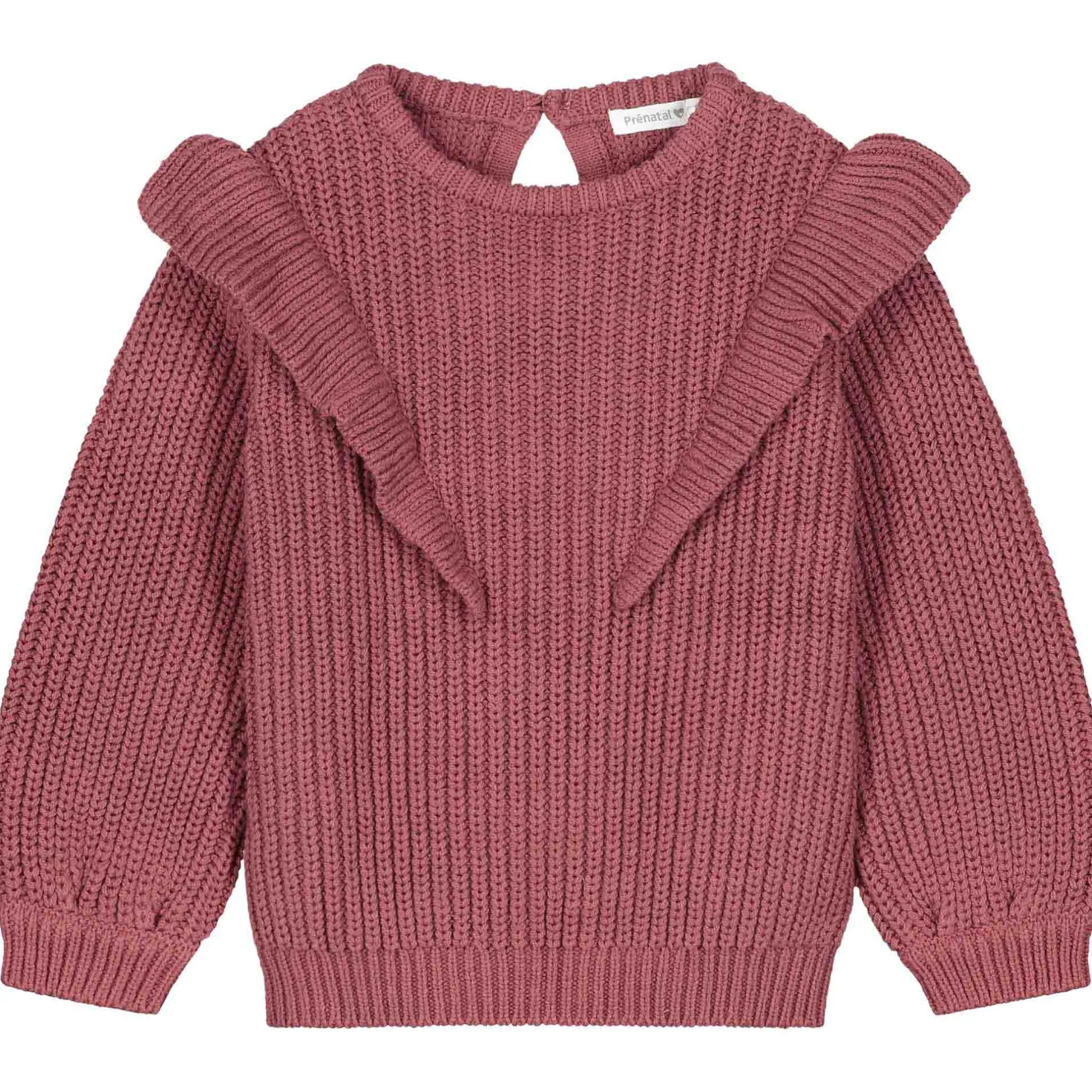 Truien & Vesten|Shirts & Blouses*Prénatal peuter sweater lange mouwen effen rood Rosered