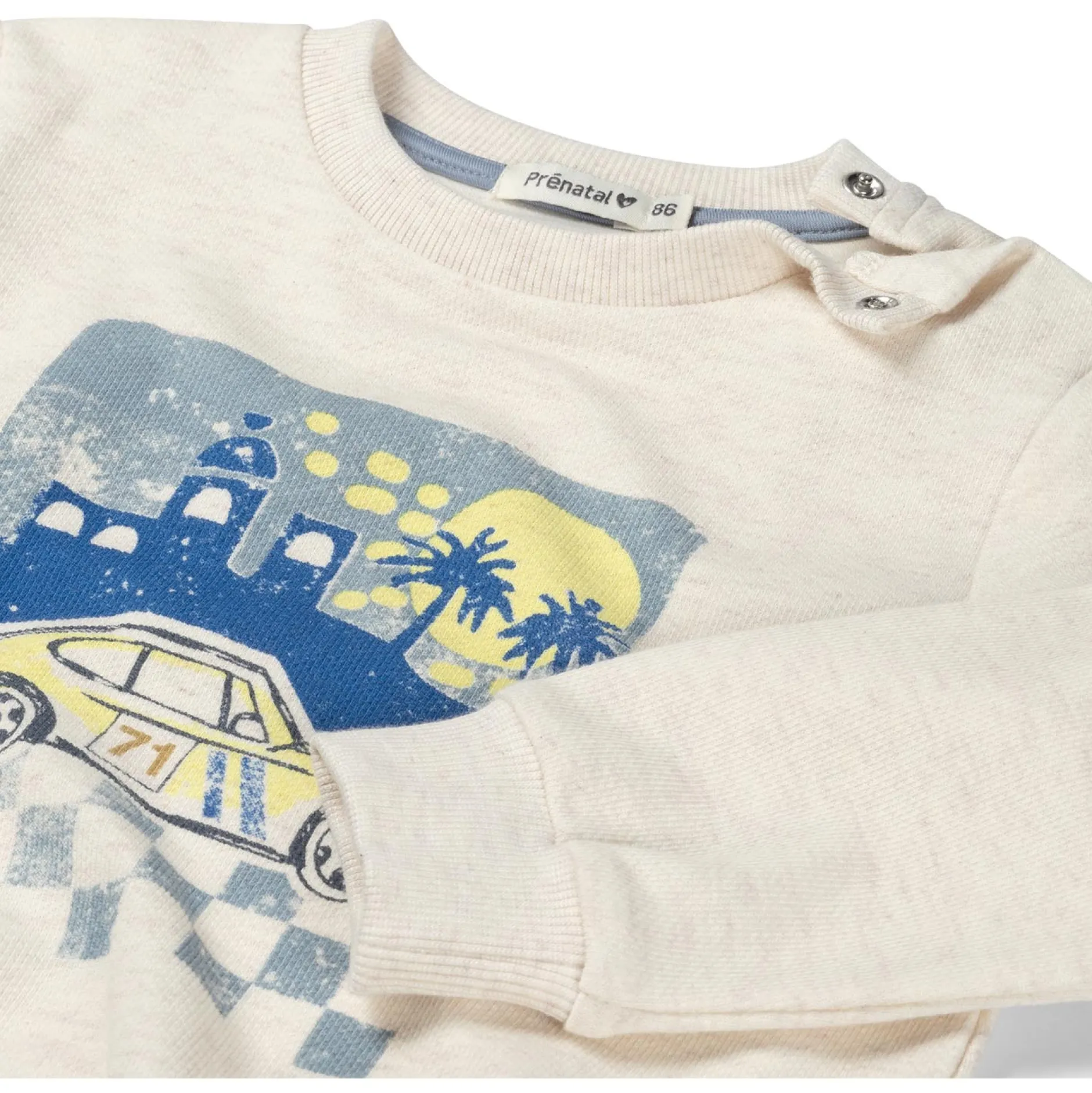 Truien & Vesten|Truien & Sweaters*Prénatal peuter sweater lange mouwen printopdruk beige Soft Brown Melange