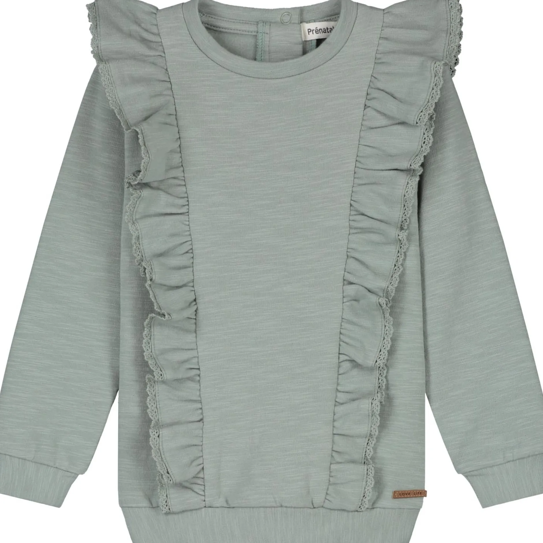 Truien & Sweaters|Truien & Vesten*Prénatal peuter sweater lange mouwen effen groen Dark Mint Green