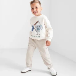 Truien & Vesten|Truien & Sweaters*Prénatal peuter sweater lange mouwen printopdruk multi Soft Brown Melange