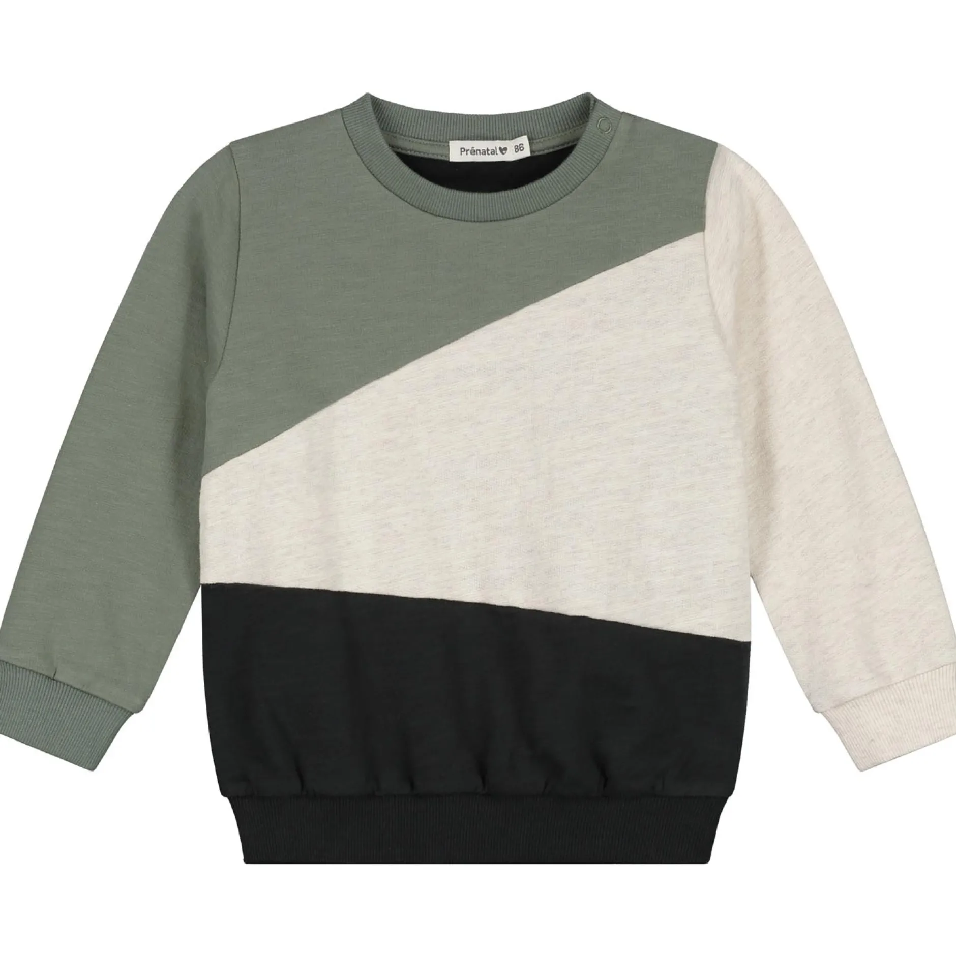 Truien & Vesten|Truien & Sweaters*Prénatal peuter sweater lange mouwen meerkleurig groen Light Khaki Green