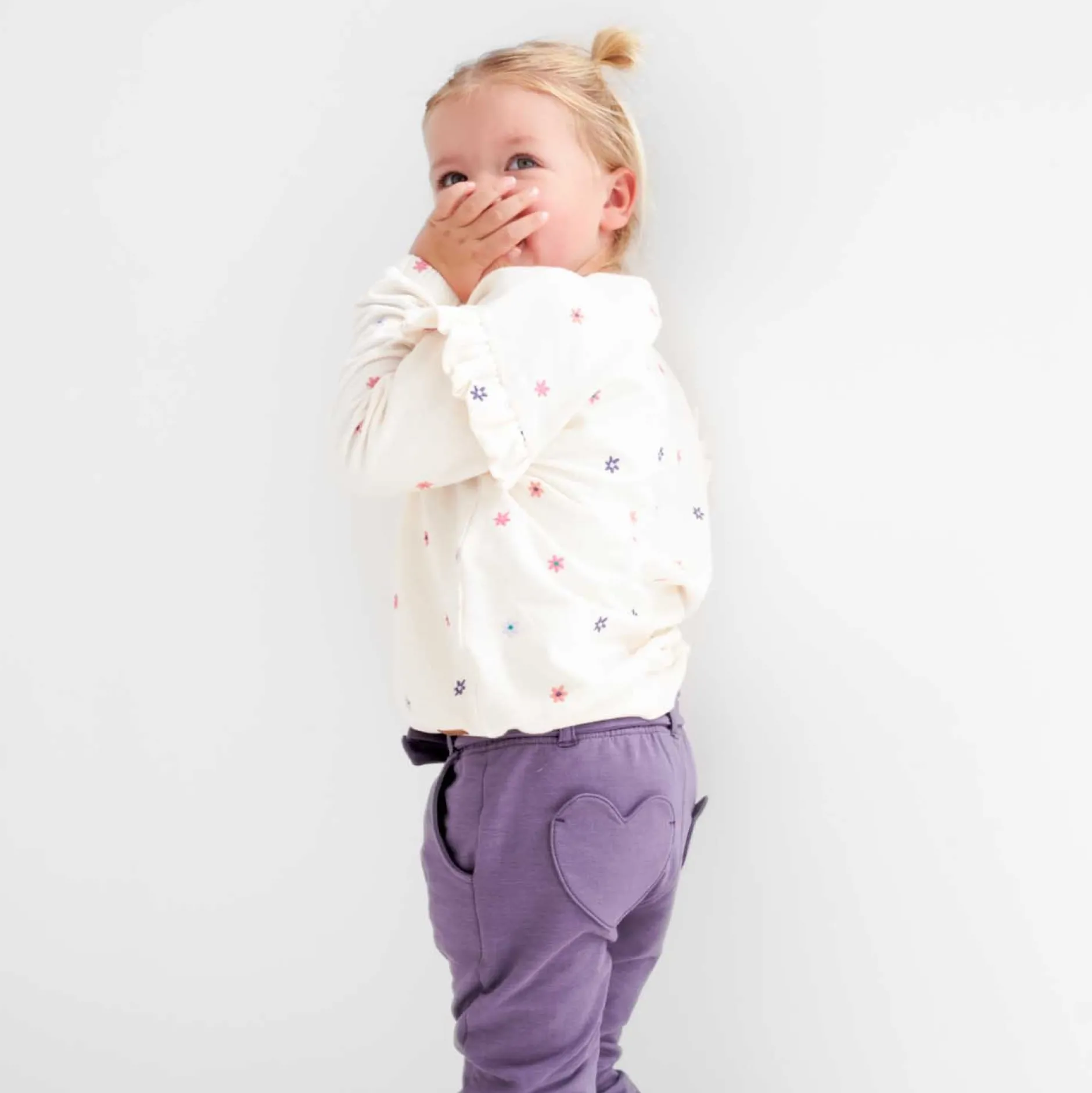 Truien & Vesten|Truien & Sweaters*Prénatal peuter sweater lange mouwen bloemen wit Dark Off-White