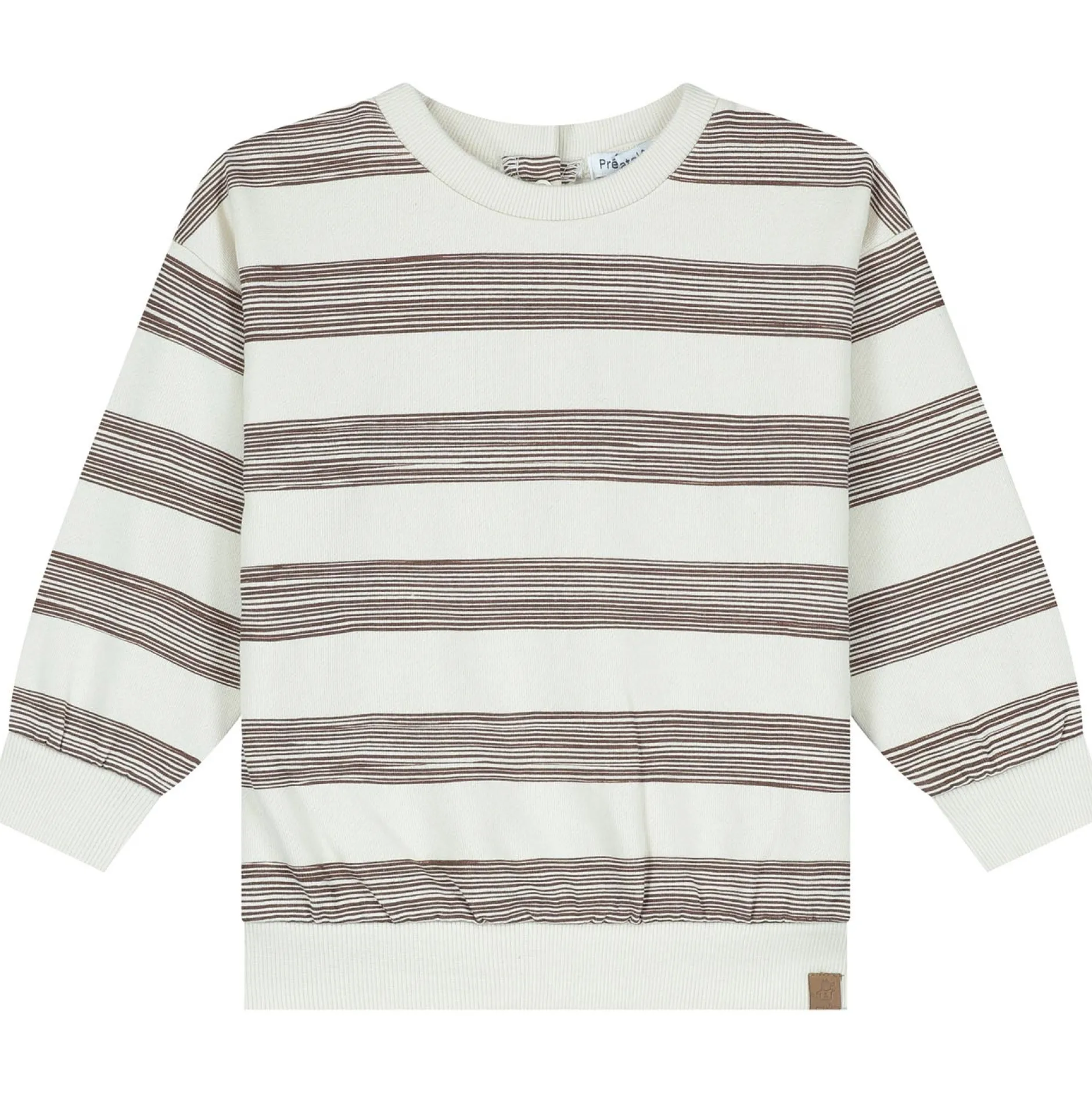 Truien & Vesten|Truien & Sweaters*Prénatal peuter sweater lange mouwen strepen bruin Chocolatbrown