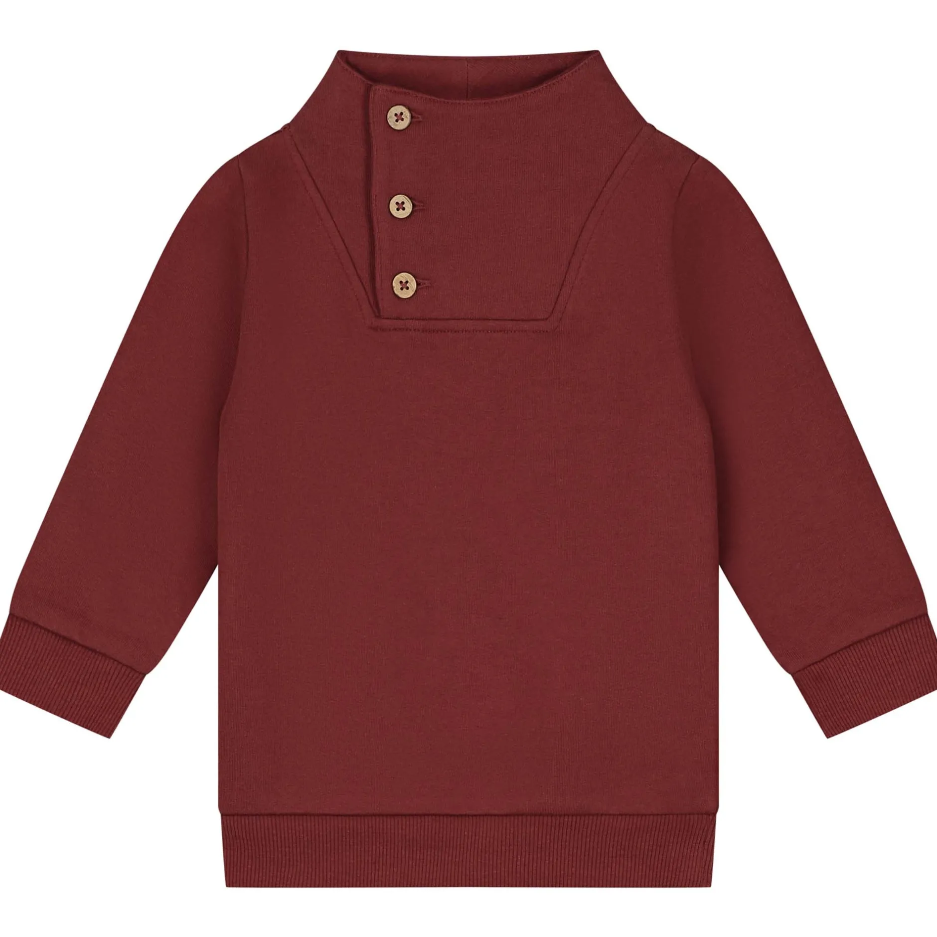 Truien & Vesten|Truien & Sweaters*Prénatal peuter sweater lange mouwen effen rood Dark Brown Red