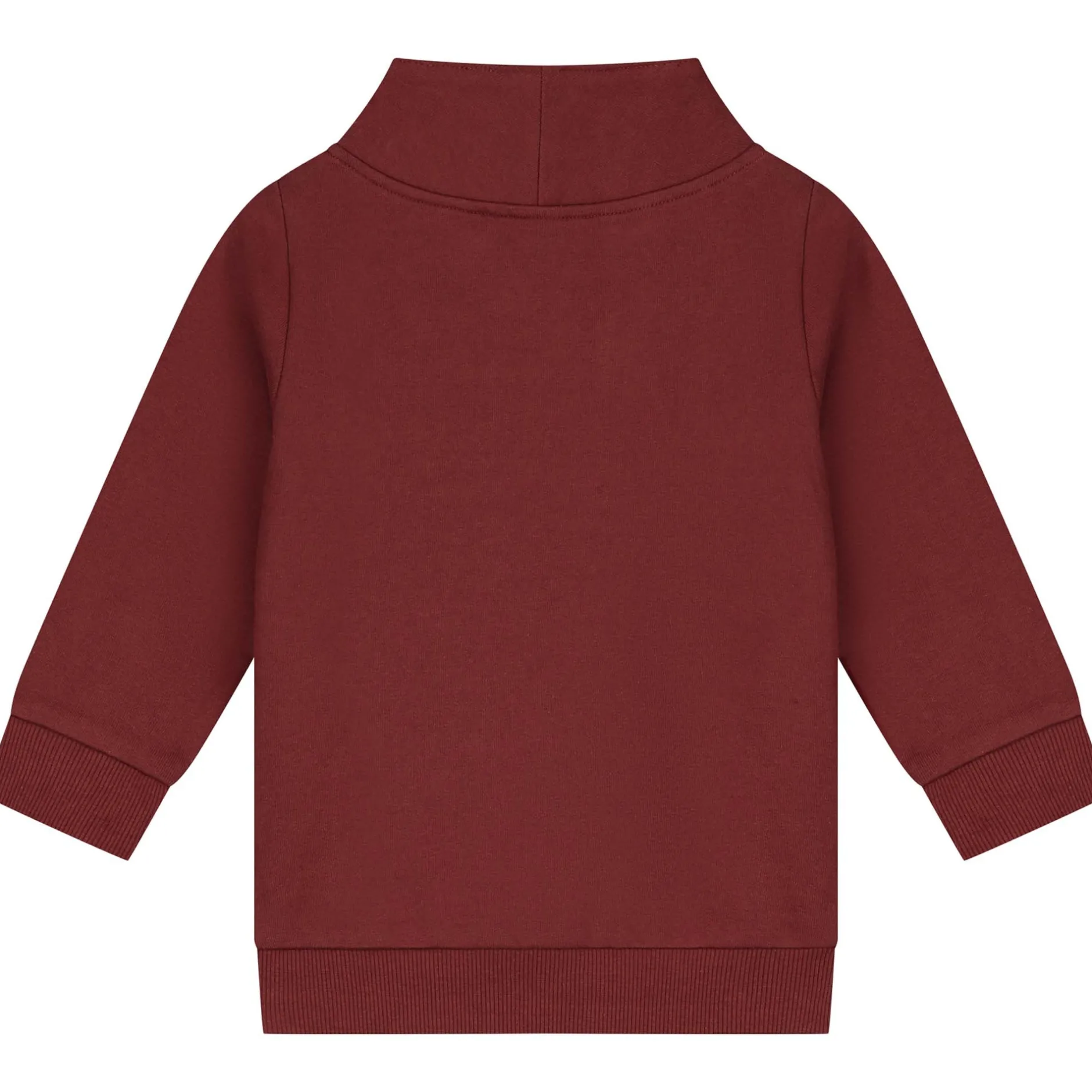 Truien & Vesten|Truien & Sweaters*Prénatal peuter sweater lange mouwen effen rood Dark Brown Red