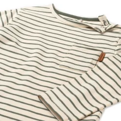 Shirts & Blouses|Shirts & Blouses*Prénatal peuter T-shirt lange mouwen strepen groen Light Khaki Green