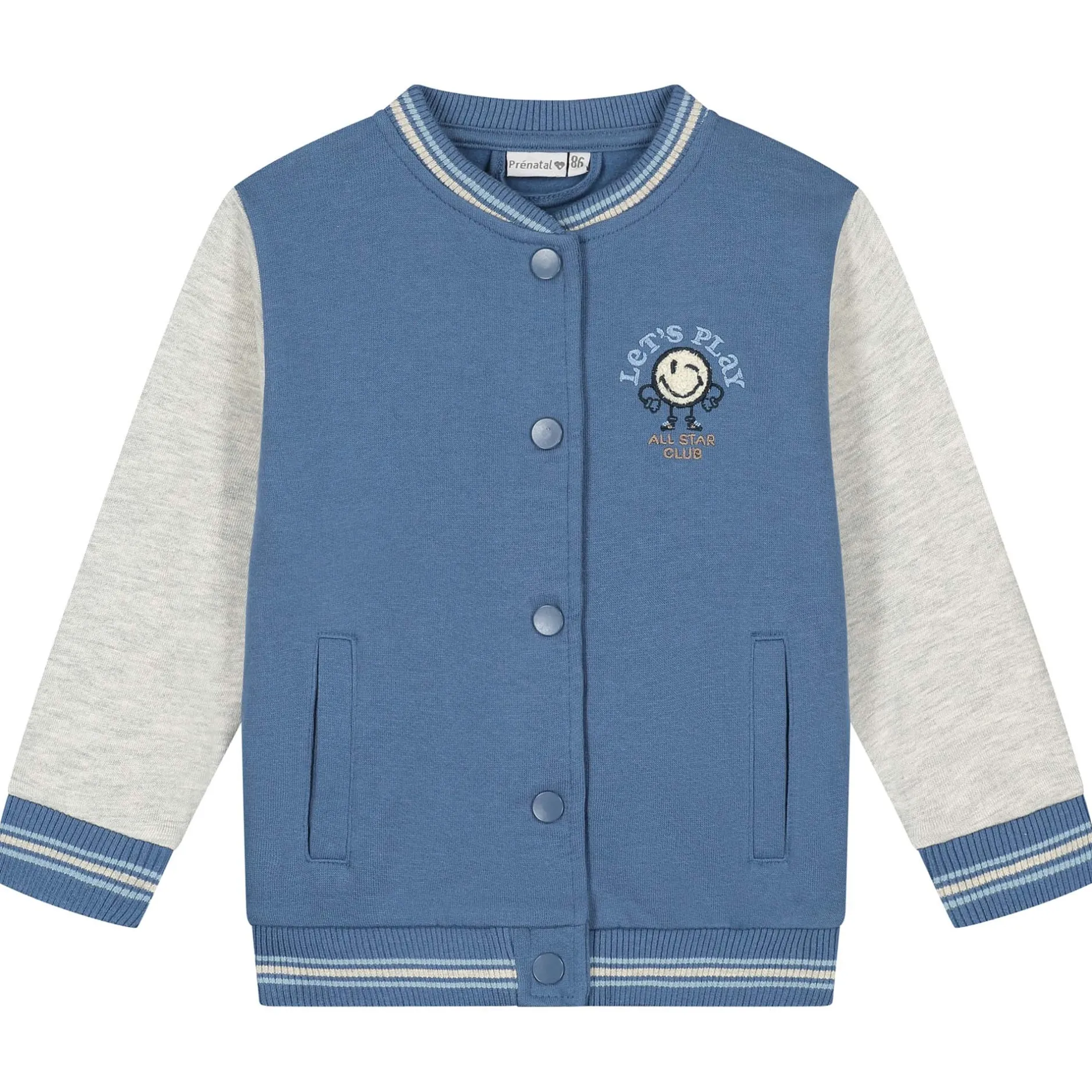 Truien & Vesten|Vesten*Prénatal peuter vest lange mouwen meerkleurig blauw Royal Blue