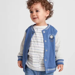 Truien & Vesten|Vesten*Prénatal peuter vest lange mouwen meerkleurig blauw Royal Blue