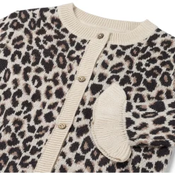 Truien & Vesten|Vesten*Prénatal peuter vest lange mouwen panterprint beige Almond