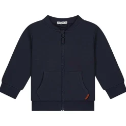 Truien & Vesten|Vesten*Prénatal peuter vest lange mouwen effen blauw Dark Bluegrey