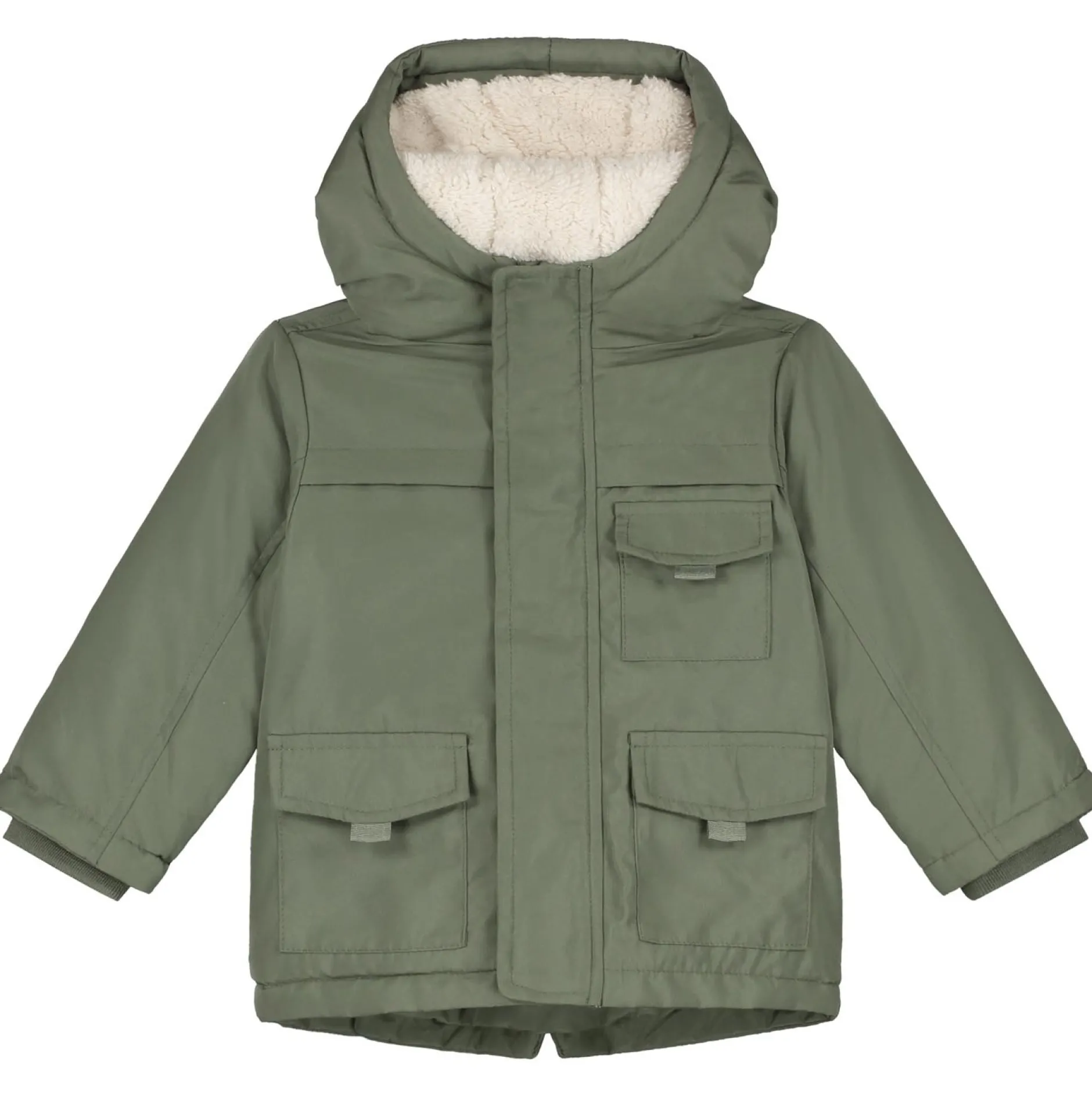 Jassen|Jassen*Prénatal peuter winterjas driekwart mouwen groen Smoke Green