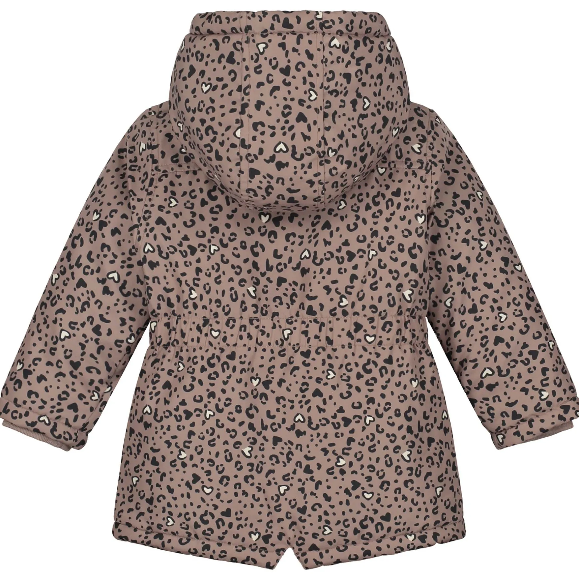 Jassen|Jassen*Prénatal peuter winterjas lange mouwen panterprint taupe Clay