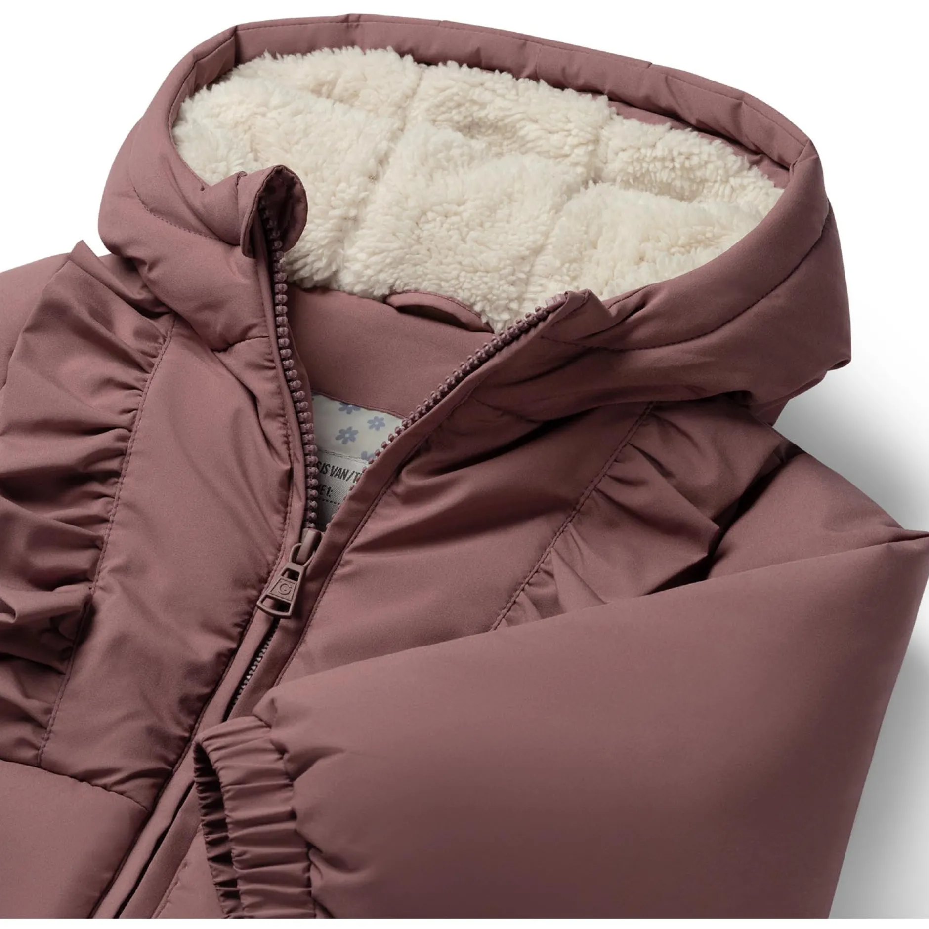 Jassen|Jassen*Prénatal peuter winterjas lange mouwen effen roze Mid Mauve Pink