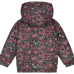 Jassen|Jassen*Prénatal peuter winterjas lange mouwen bloemen zwart Night Black