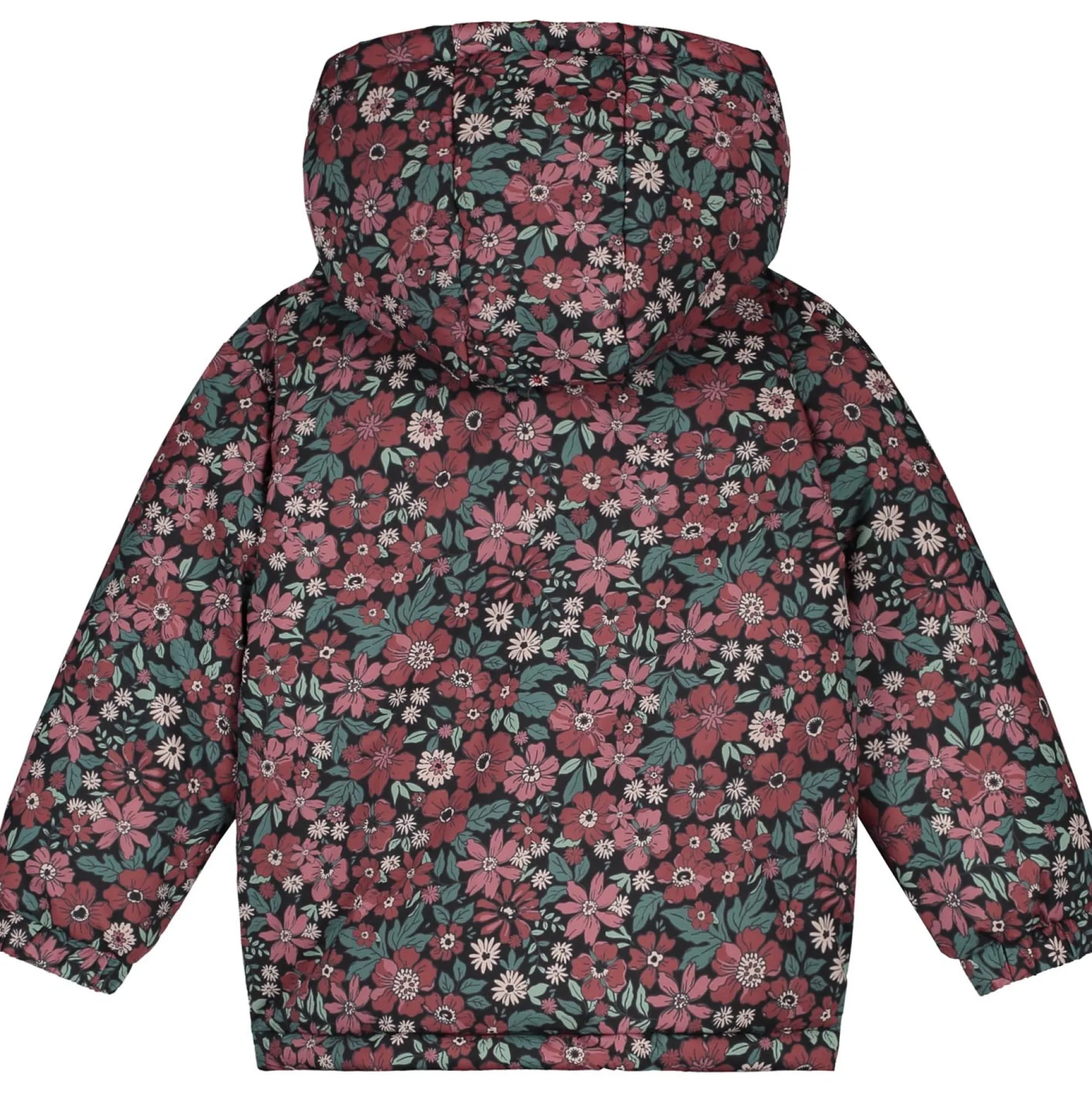 Jassen|Jassen*Prénatal peuter winterjas lange mouwen bloemen zwart Night Black