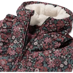 Jassen|Jassen*Prénatal peuter winterjas lange mouwen bloemen zwart Night Black