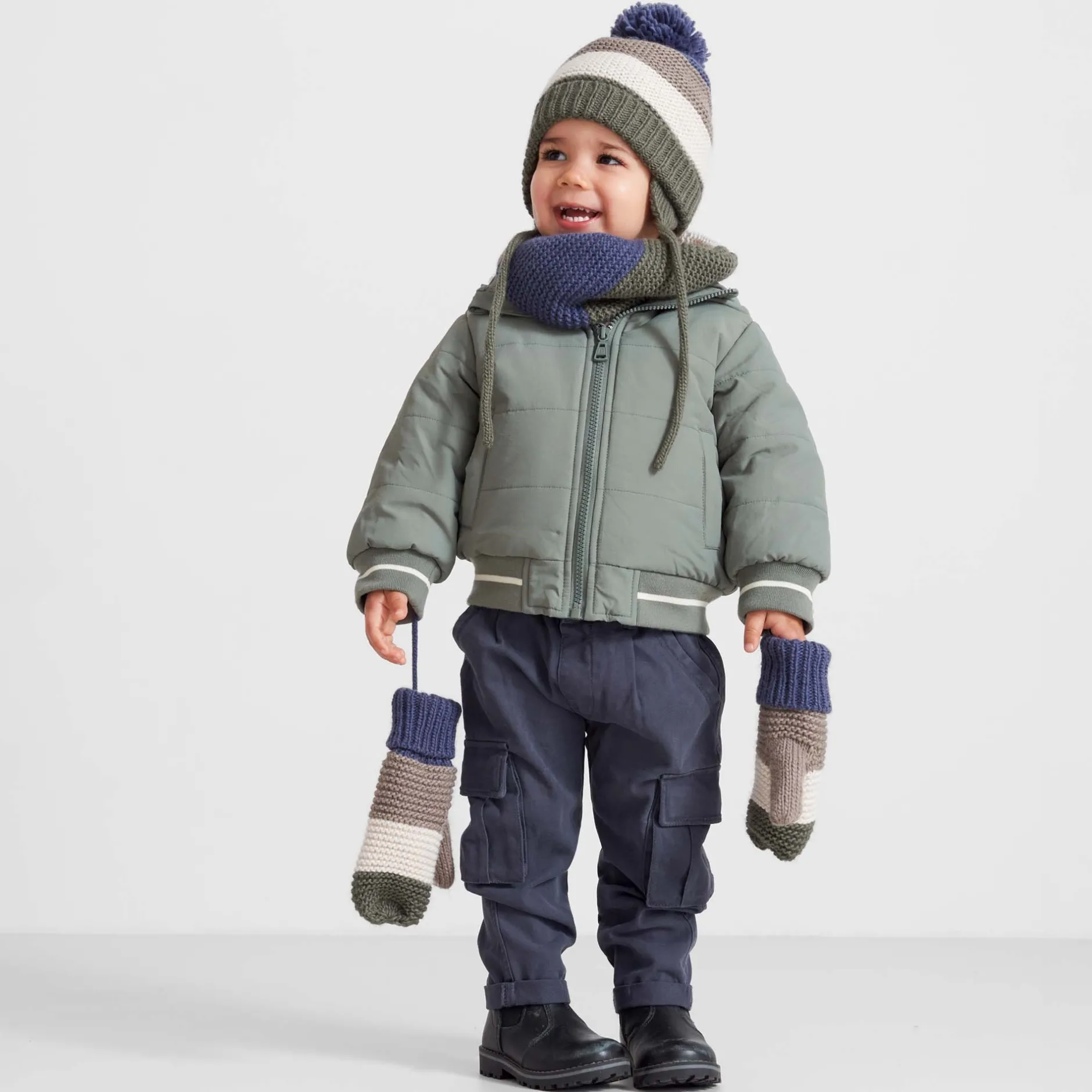 Jassen|Jassen*Prénatal peuter winterjas groen Light Khaki Green