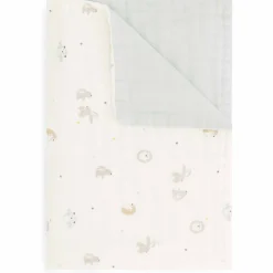 Dekens*Prénatal reisdeken kleine vriendjes Ivory White