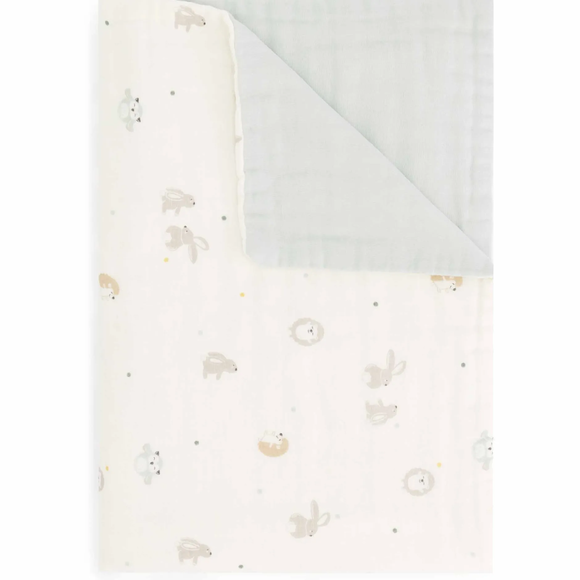 Dekens*Prénatal reisdeken kleine vriendjes Ivory White