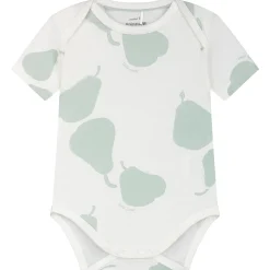 Rompers|Rompers*Prénatal romper 2 stuks korte mouwen printopdruk mint Ivoor Wit