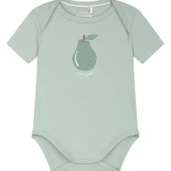 Rompers|Rompers*Prénatal romper 2 stuks korte mouwen printopdruk mint Ivoor Wit