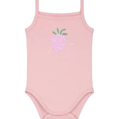 Rompers|Rompers*Prénatal romper 2 stuks spaghettibandjes all over print roze Ivoor Wit